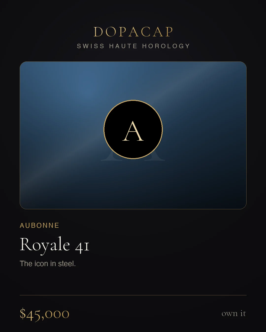 Aubonne Royale 41 — $45,000
